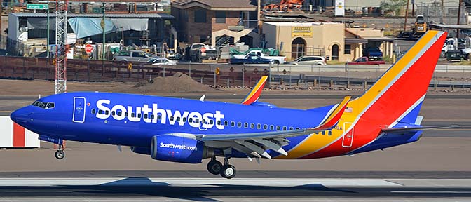 Southewst Boeing 737-71B N7849A, Phoenix Sky Harbor, October 6, 2017